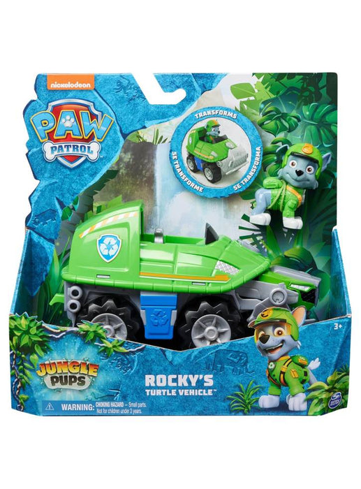 Vehicul de jucărie SpinMaster Paw Patrol, vehiculul țestoasă al lui Rocky, transformabil, 3+ ani