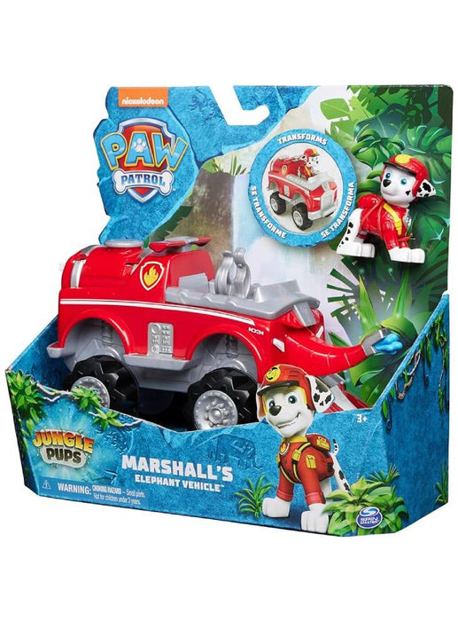 Vehicul de jucărie SpinMaster Paw Patrol Jungle Pups, vehiculul elefant al lui Marshall, figurina Marshall, 3+ ani