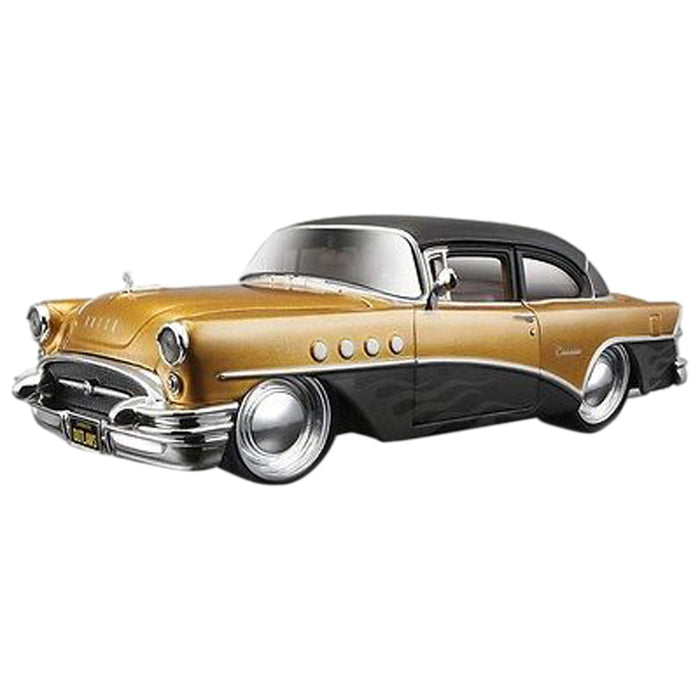 Mașină de jucărie Maisto Design Outlaws Toy Cars, design retro, auriu și negru