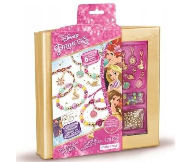 Set de creație pentru brățări Make it Real Disney Princess, 170 de piese
