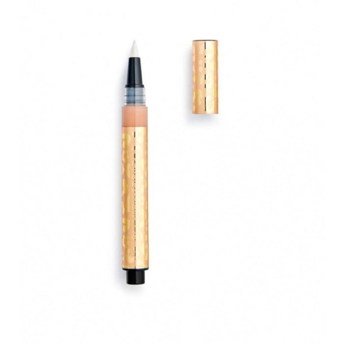 Corector cremă Makeup Revolution Brightening and Tightening, iluminator, cu efect de fermitate, nuanța Nud caramel, 2,2 ml