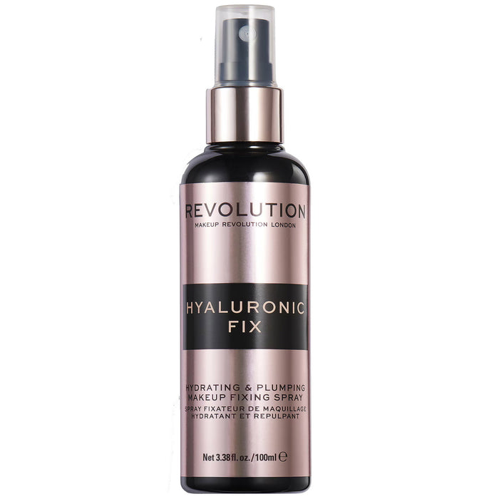 Spray de fixare a machiajului Makeup Revolution Hyaluronic Fix, hidratant, cu acid hialuronic, 100 ml