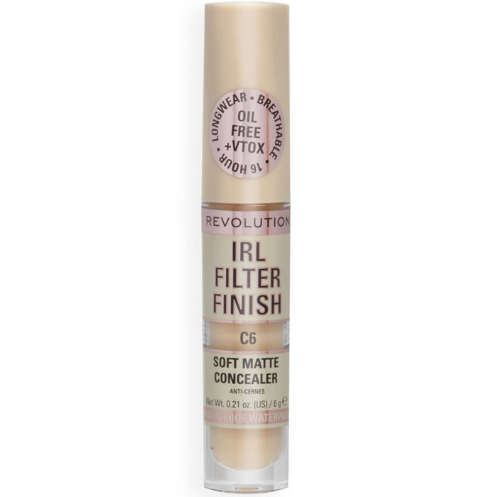 Corector cremă Makeup Revolution IRL Filter Finish, efect mat, nuanța C6, 6 g