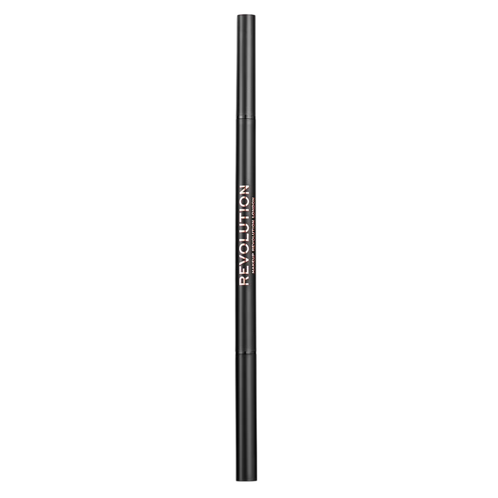 Creion pentru sprâncene Makeup Revolution Precise Brow, retractabil, cu perie 2-în-1, nuanța Maro cald, 0,05 g