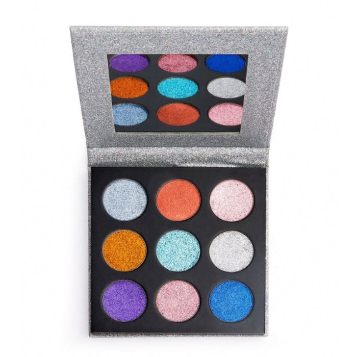 Paletă de machiaj Makeup Revolution Pressed Glitter Illusion, 13,5 g