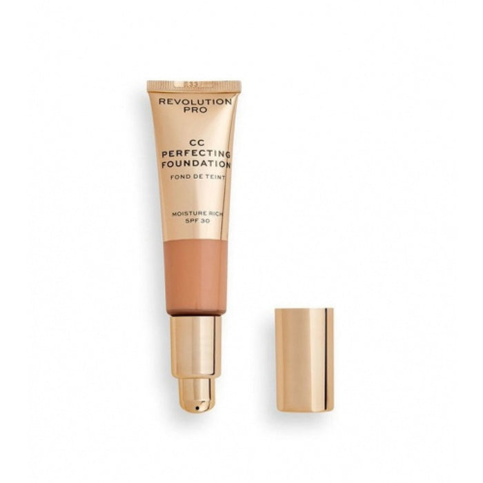 Fond de ten crem Makeup Revolution Pro CC Perfecting, hidratant, nuanța F9, SPF 30, 26 ml