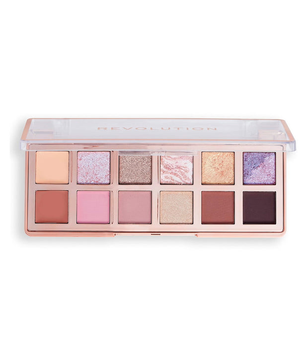 Paletă de farduri de pleoape Makeup Revolution REVOLUTION Iconița fermecată, 12 nuanțe, 8,4 g