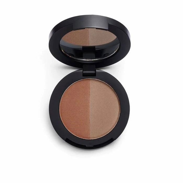 Pudră pentru sprâncene Makeup Revolution REVOLUTION PRO Duo Brow Powder, vegană, nuanța Auburn, 2,2 g