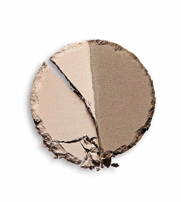 Pudră pentru sprâncene Makeup Revolution REVOLUTION PRO Duo Brow Powder, vegană, maro mediu, 2,2 g