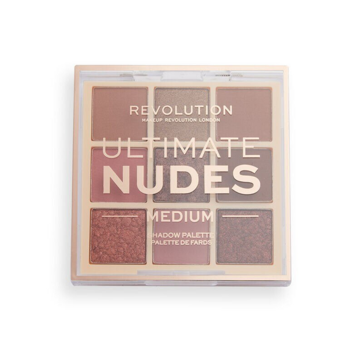Paletă de farduri de ochi Makeup Revolution Ultimate Nudes, nuanța Medium, 8,1 g