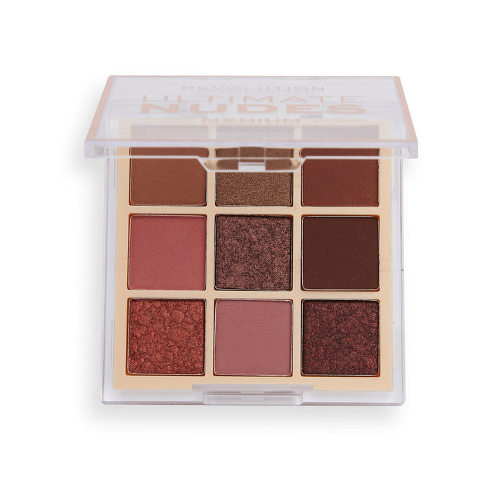 Paletă de farduri de ochi Makeup Revolution Ultimate Nudes, nuanța Medium, 8,1 g