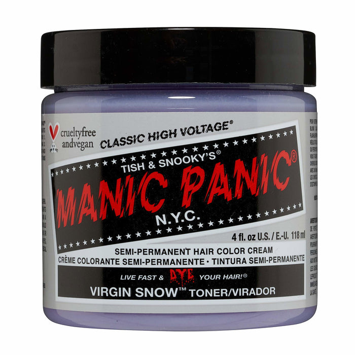 Vopsea de păr semi-permanentă Manic Panic Classic High Voltage Virgin Snow, nuanța Virgin Snow, 118 ml