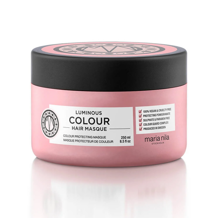 Mască de păr Maria Nila Luminous Colour, pentru protecția culorii, 250 ml