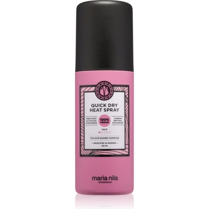 Spray pentru protecție termică Maria Nila Quick Dry, fixare ușoară, 150 ml