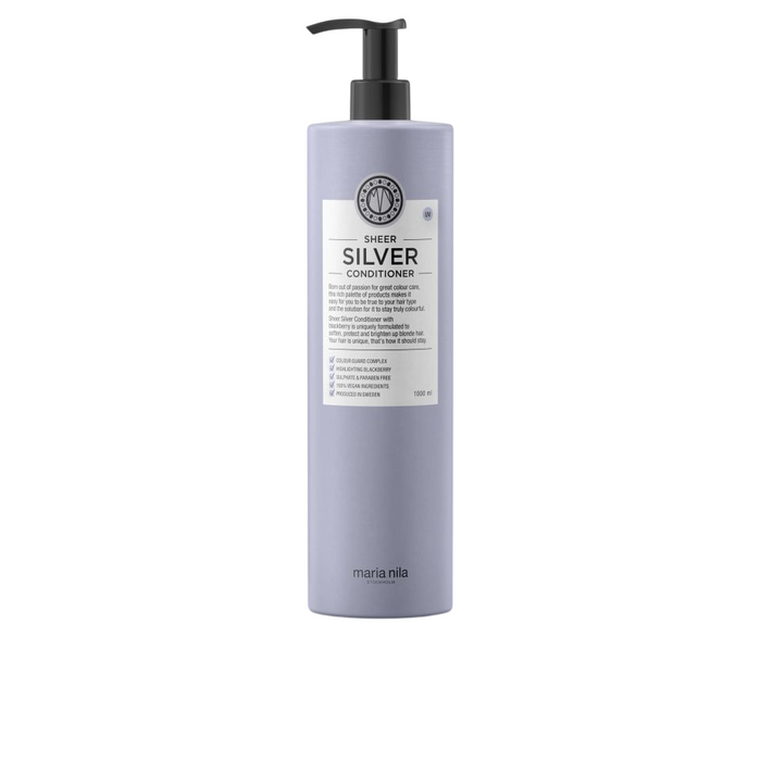 Balsam de păr Maria Nila Sheer Silver, fără parabeni, hidratant, 1000 ml, tester
