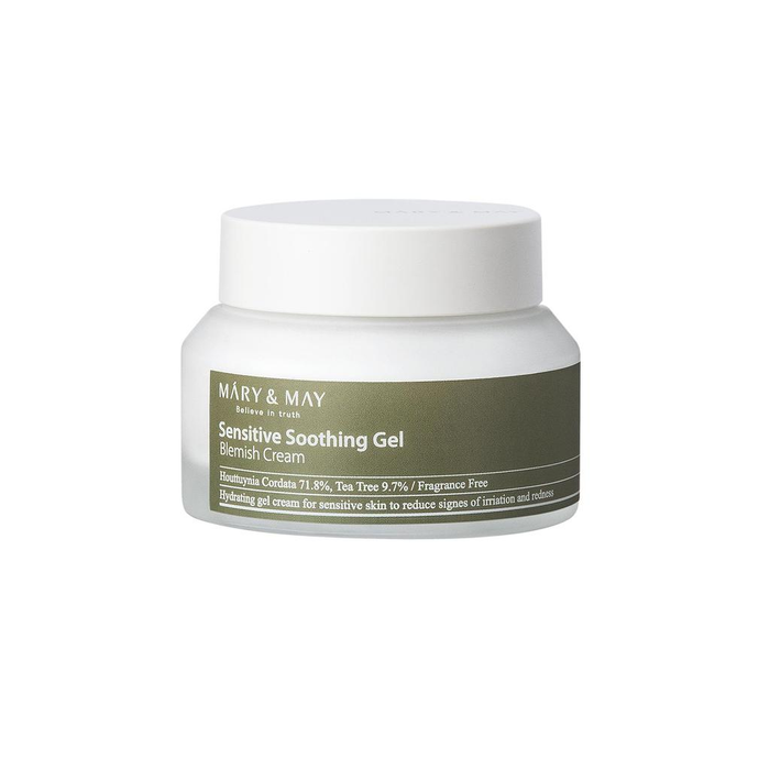 Cremă gel de față Mary and May Sensitive Soothing, pentru piele sensibilă, fără parfum, 70 g