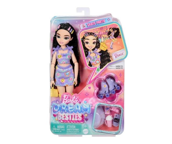 Păpușă Mattel Barbie Dream Besties Skate Party, Renee, 4+ ani