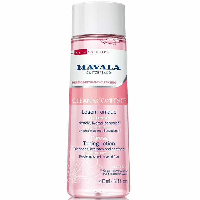 Loțiune tonică Mavala Clean & Comfort, pentru față și gât, pentru ten uscat, 200 ml