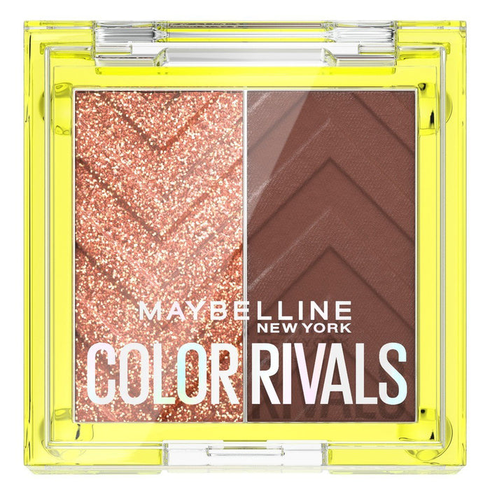 Paletă de farduri de ochi Maybelline Color Rivals Duo Palette, Spicy x Suave, 2 nuanțe, 3 g
