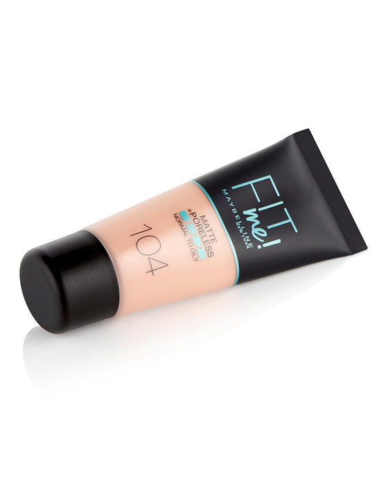 Fond de ten lichid Maybelline Fit Me Matte + Poreless, matifiant, pentru ten normal până la gras, nuanța 104 Fildes moale, 30 ml
