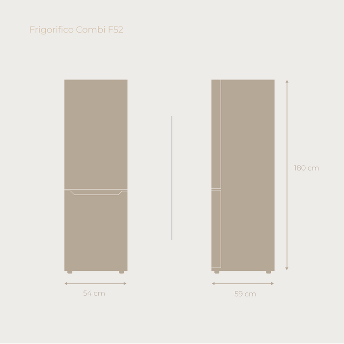 Frigider combină Cecotec EVVO F52X, 180 + 70 l, Total No Frost, 180 × 54 × 59 cm, inox