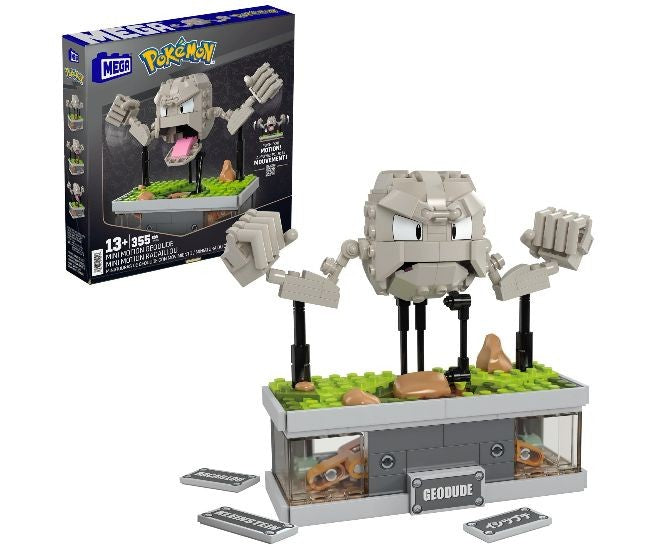 Set de construcție Mattel Mega Bloks Pokémon Geodude, 355 piese, 13+ ani