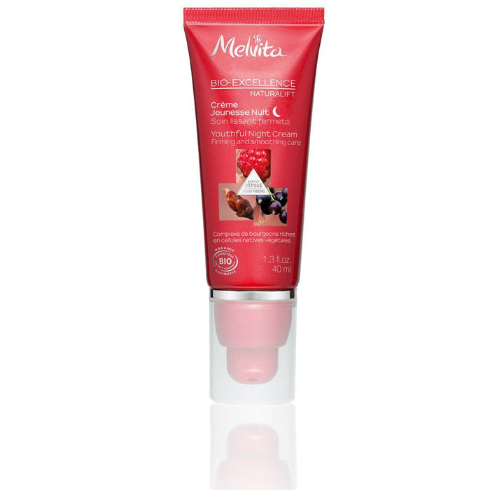 Cremă de noapte pentru față și gât Melvita Bio-Excellence Naturalift, netezitoare și hidratantă, 40 ml, tester