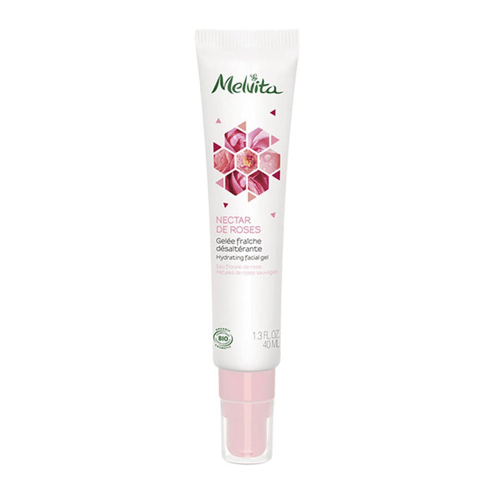 Gel hidratant de față Melvita Nectar de Roses, de zi, organic, 40 ml, tester