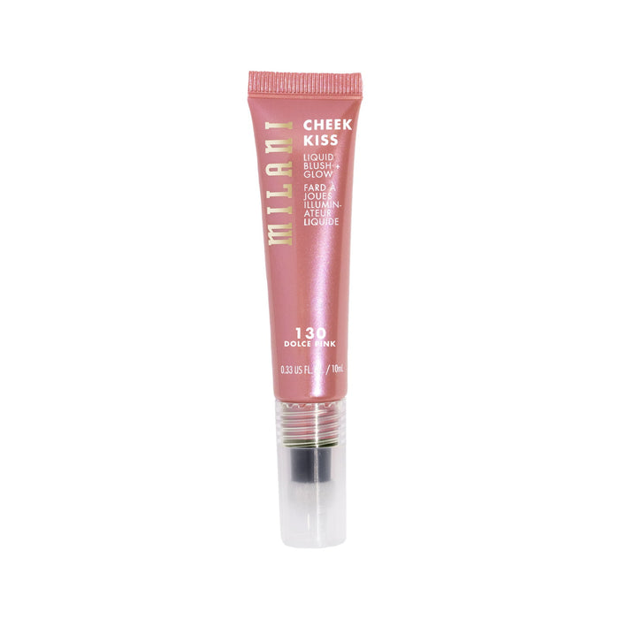 Fard lichid Milani Cheek Kiss Blush + Glow, iluminator, nuanța 130 Dolce Pink, 10 ml