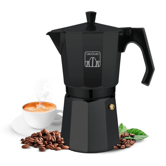 Cafetieră italiană Cecotec Mokclassic 900 Black, 9 cești, 10,7 × 19,7 × 22,7 cm, neagră