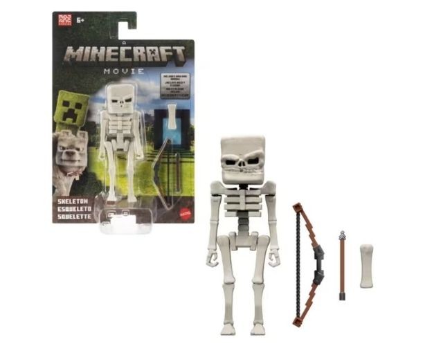 Figurină Mattel Minecraft Movie, Skeleton, 10 cm, 6+ ani