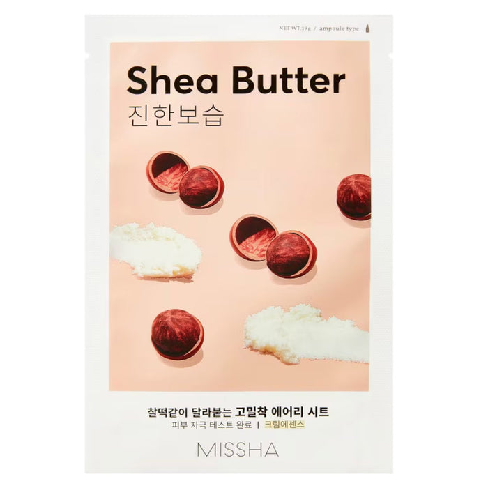 Mască facială Missha Airy Fit Shea Butter, hidratantă, 19 g