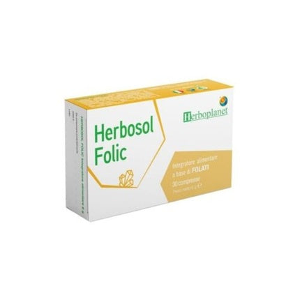 Integrator alimentar Herboplanet Herbosol Folic Acid folic 30 comprimate