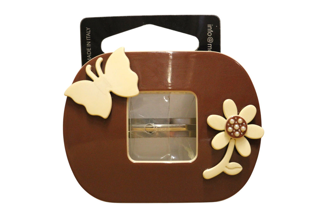Clemă de păr Moliabal 465, maro, cu aplicații decorative