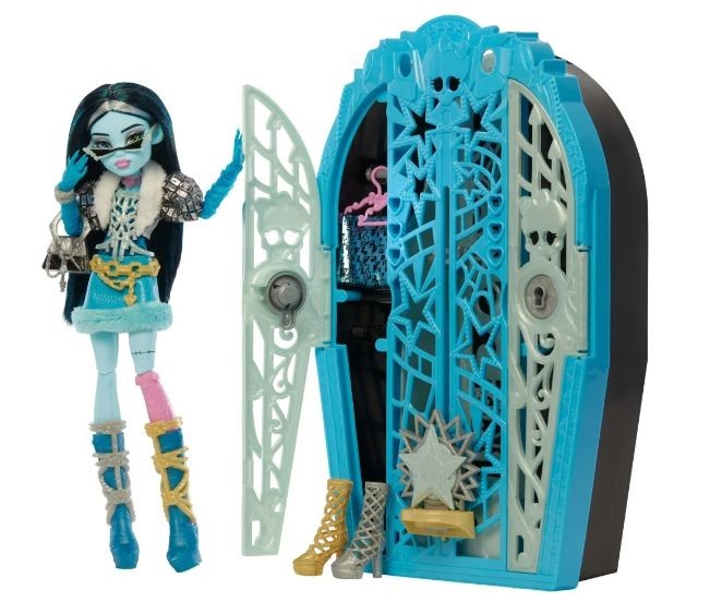 Păpușă Mattel Monster High Hauntlywood Mysteries, Frankie Stein, cu garderobă