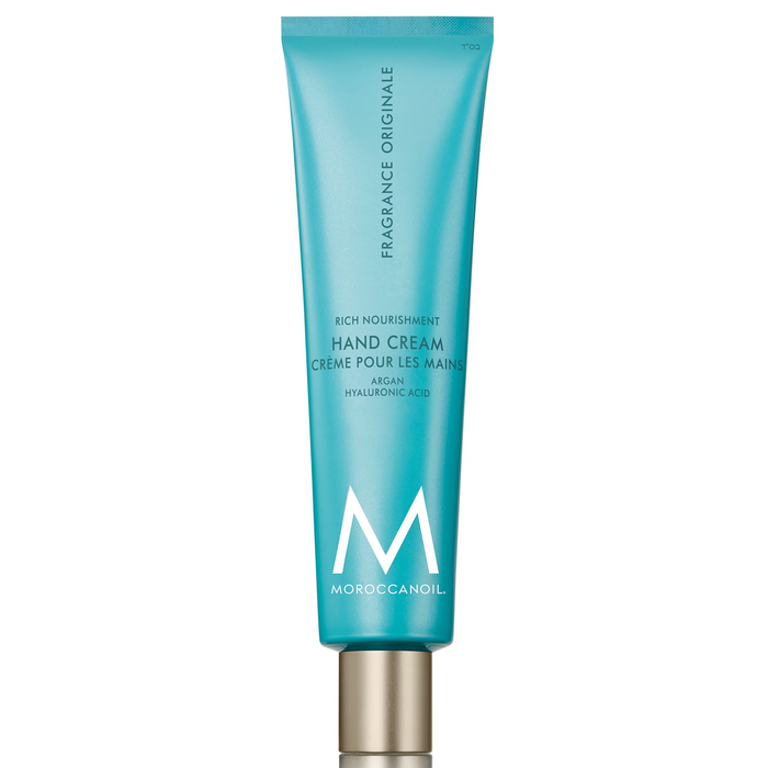 Cremă pentru mâini Moroccanoil Fragrance Originale, hrănitoare, cu acid hialuronic, 100 ml
