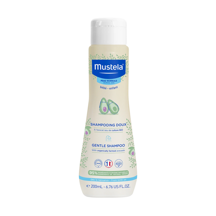 Șampon pentru păr Mustela Gentle, cu avocado, curățare blândă, 200 ml