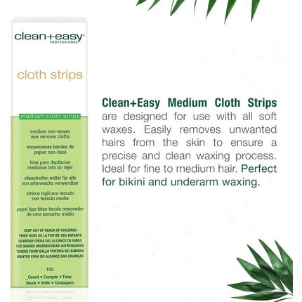 Clean + Easy Wax Remover Cloths Medium
