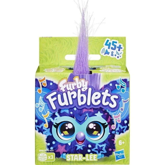 Jucărie de pluș interactivă Hasbro Furby Furblets, Star-Lee, 45+ sunete și melodii, 6+ ani