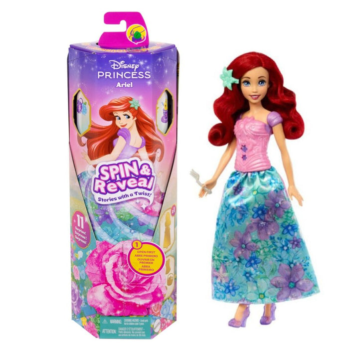 Păpușă Mattel Disney Princess Spin & Reveal, diverse modele, 3+ ani