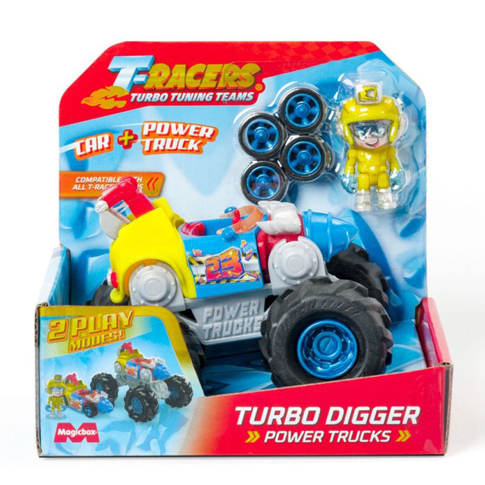Camion de jucărie Magicbox T-Racers Power Trucks, Turbo Digger, 2 moduri de joacă