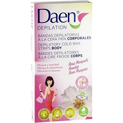 Daen Rosehip Wax Body Strips, Depilatorie la ceară rece pentru corp