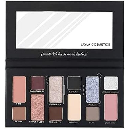 Layla Cosmetics Freevola, Paletă farduri pentru ochi, 12 culori
