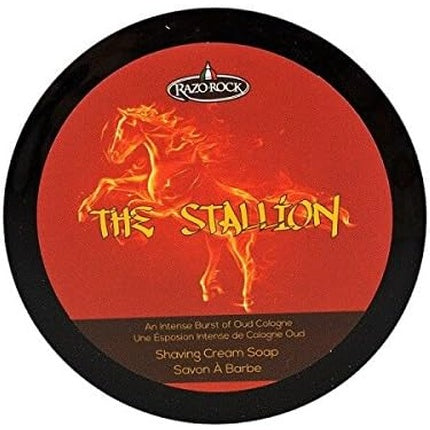 Savon de ras Razorock The Stallion, 150ml, miros de oud cologne