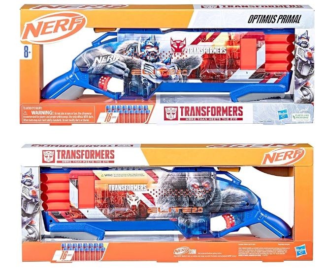 Blaster Hasbro Nerf Transformers Optimus Primal, 16 săgeți, 8+ ani