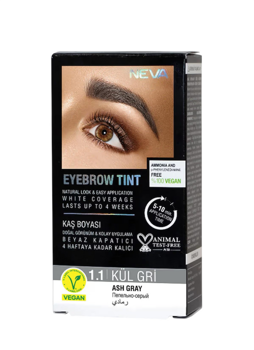 Vopsea pentru sprâncene Neva Eyebrow Tint, nuanța 1.1 Kül Gri Ash Gray, 30 ml