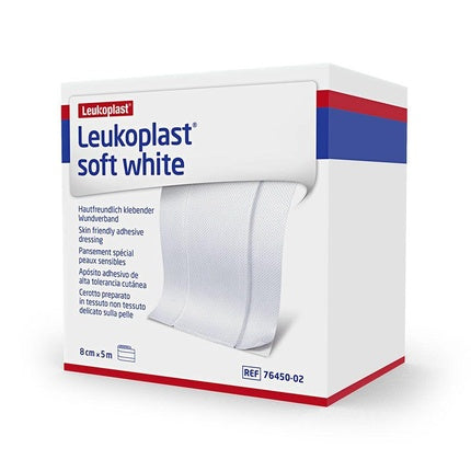 Bandaj adeziv Leukoplast Soft White, 8cm x 5m, alb