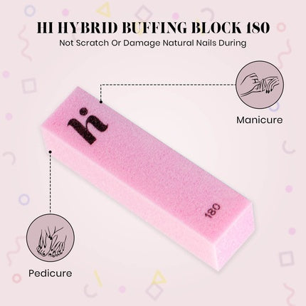 Bloc de Polişare Unghii Hi Hybrid, 180, Roz