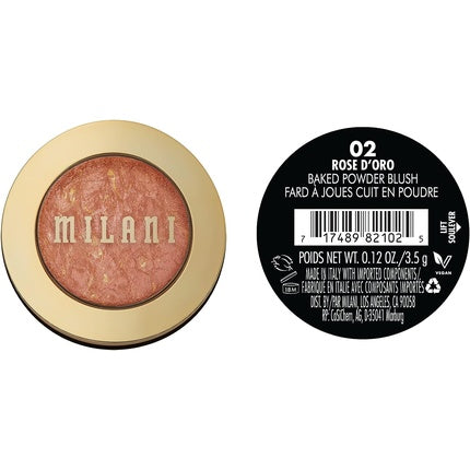 Fard de Obraz Milani Baked Blush Rose D'Oro