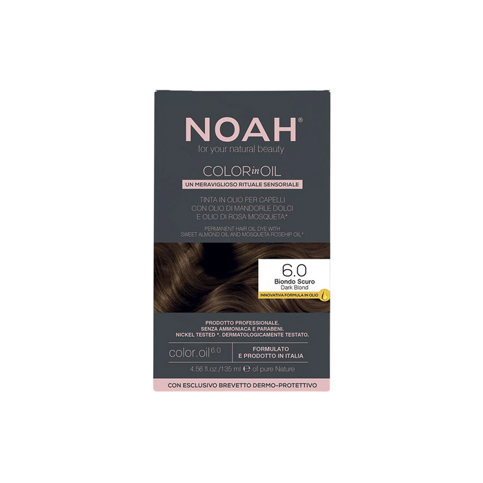 Ulei de colorare permanentă Noah Color In Oil, nuanța 6.0 Dark Blond, 135 ml